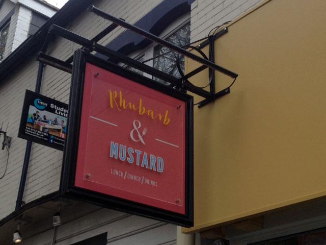 Rhubard and Mustard 3d signs Sheffield