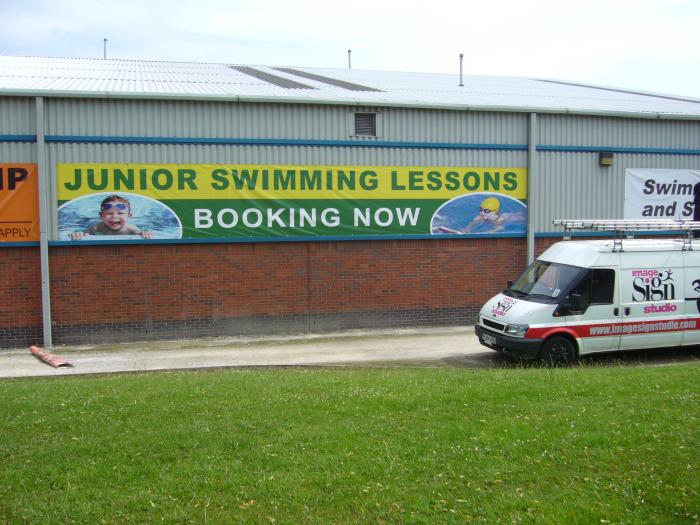 Junior Swimming Lessons - Vinyl Banner