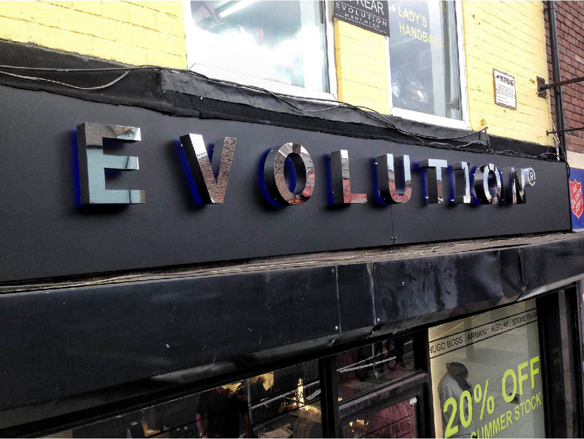 Evolution business sign Sheffield