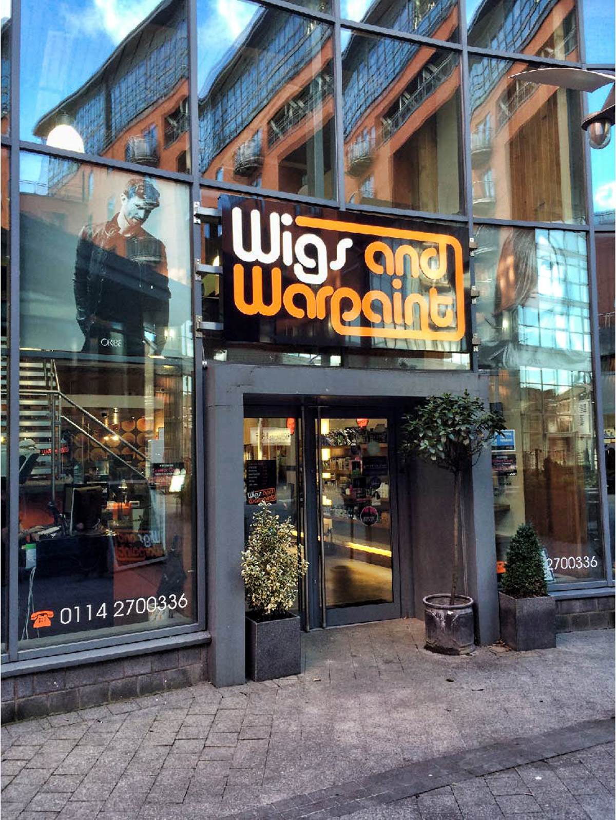 Wigs and Warpaint business sign Sheffield