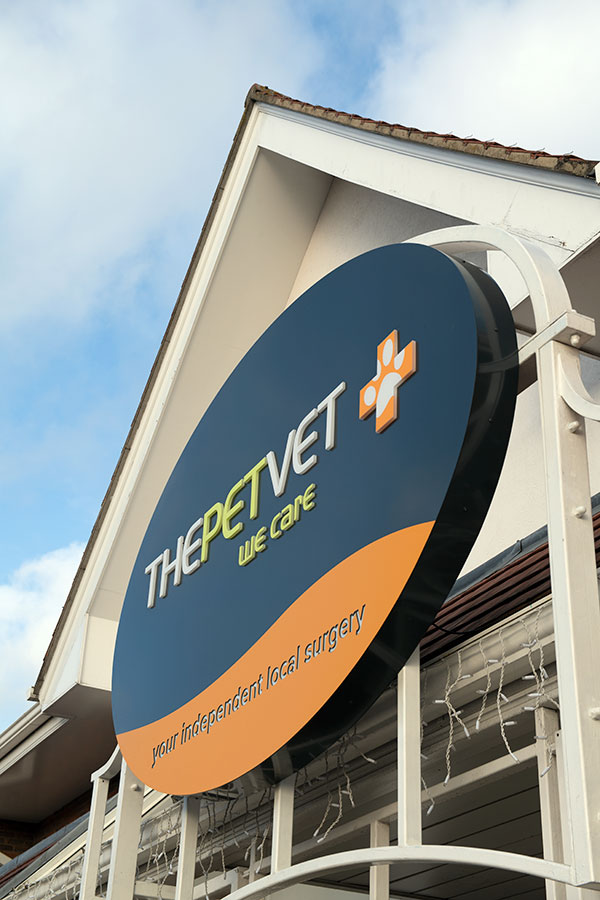 The Pet Vet - shop signage, window graphics, backlit sign - full design, production and installation