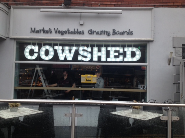 Cowshed 3d restaurant signs Sheffield