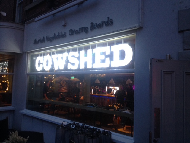 Cowshed 3d restaurant signs Sheffield