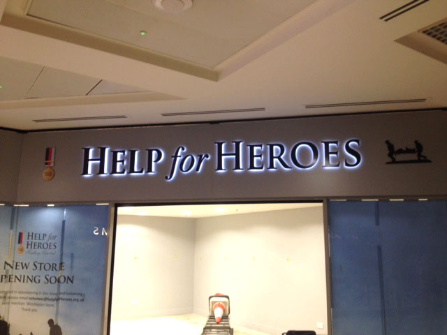 Shop signs Sheffield for Help for Heroes
