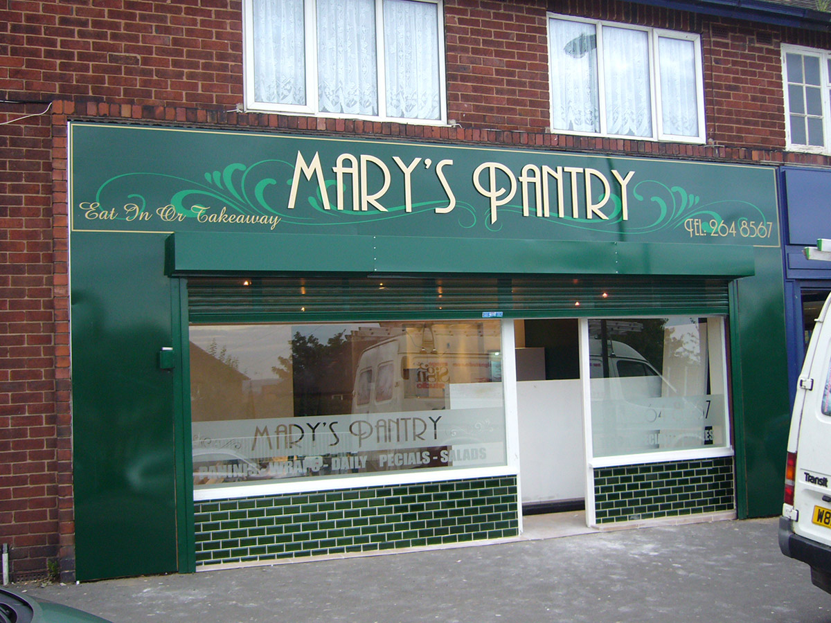 Mary's Pantry - Shop Front Sign