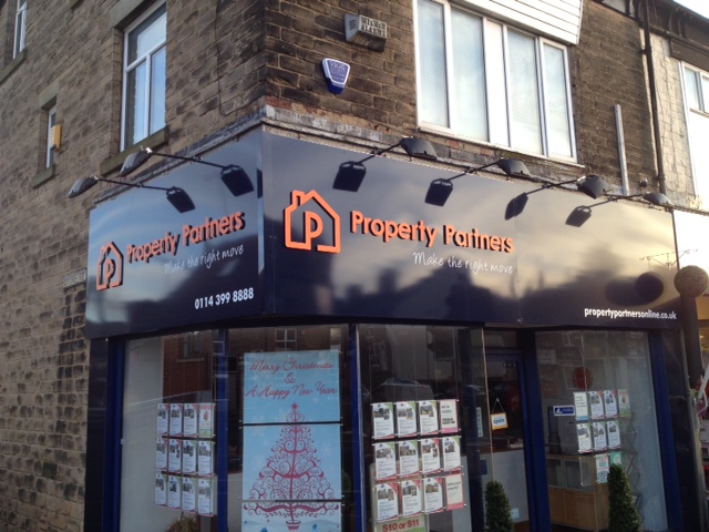Property Partners shop signage in Sheffield