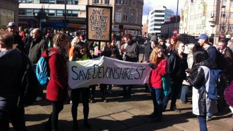 The Fight to Save Devonshire Street is On, Report Shop Signs Sheffield