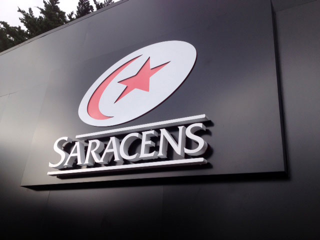 Saracens Rugby Team signage