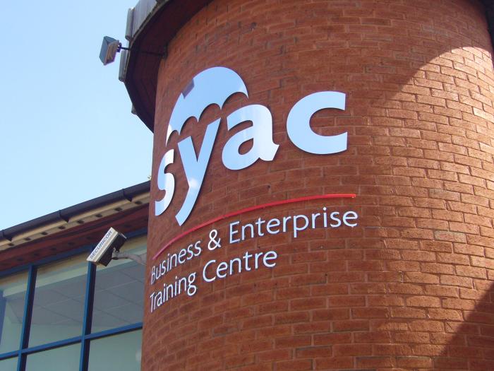 SYAC steel sign Sheffield