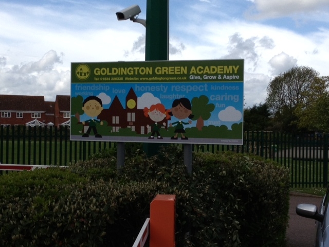 Golding Green Academy post sign