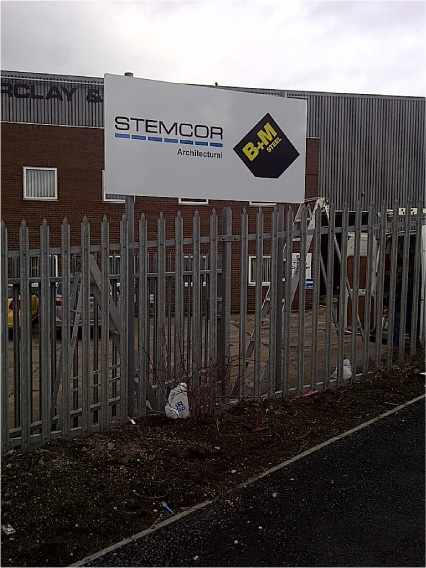 Stemcor free standing sign