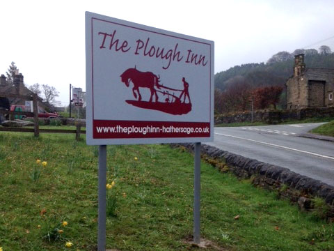 The Plough outdoor signage