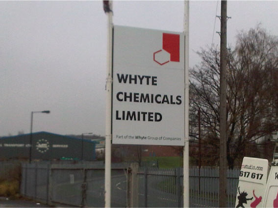 Whyte Chemicals Limited post sign