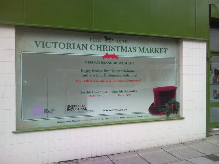 The 19th Victorian Christmas Market window graphics